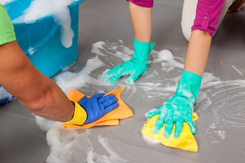 Airbnb cleaning service preparing a Clapham flat for new guests