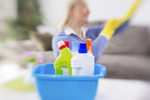Local cleaners preparing a property in Clapham for final inspection