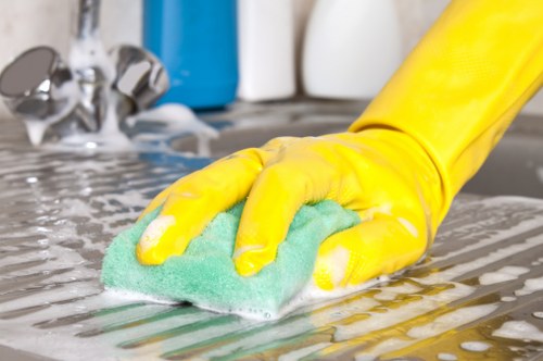 Local cleaners handling washroom and kitchen upkeep in Clapham