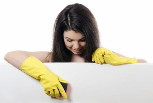 Local cleaning team working in a Clapham home after a move