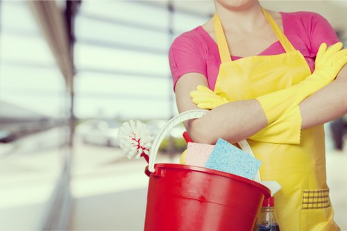 Window cleaner servicing a Clapham flat or apartment building